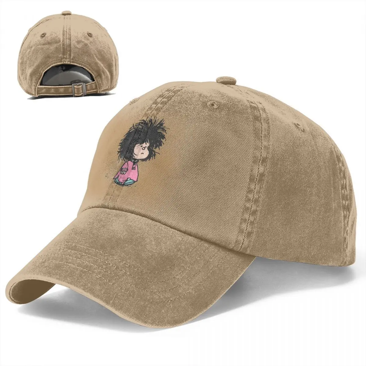 Mafalda With Disheveled Nightgown Quino Argentina Cartoon Casual Baseball Cap Summer Trucker Hat Snapback Cap Men Baseball Caps