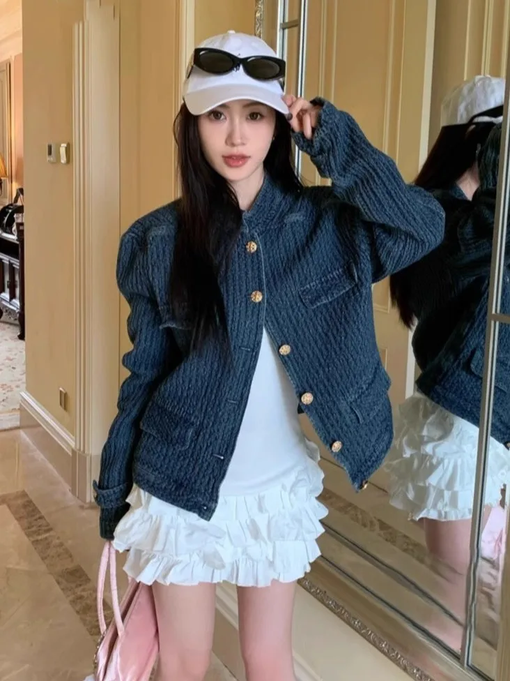 เสื้อแจ็คเก็ตทวีดโอเวอร์โค้ททรงโอเวอร์ไซส์สำหรับผู้หญิง ฤดูใบไม้ร่วง-ฤดูหนาว ประดับเลื่อม ผ้าขนสัตว์ มีเข็มขัด จับจีบ สไตล์วินเทจ แฟชั่น ผ้าชีฟอง ทรงเจ้าหญิง หลากสี