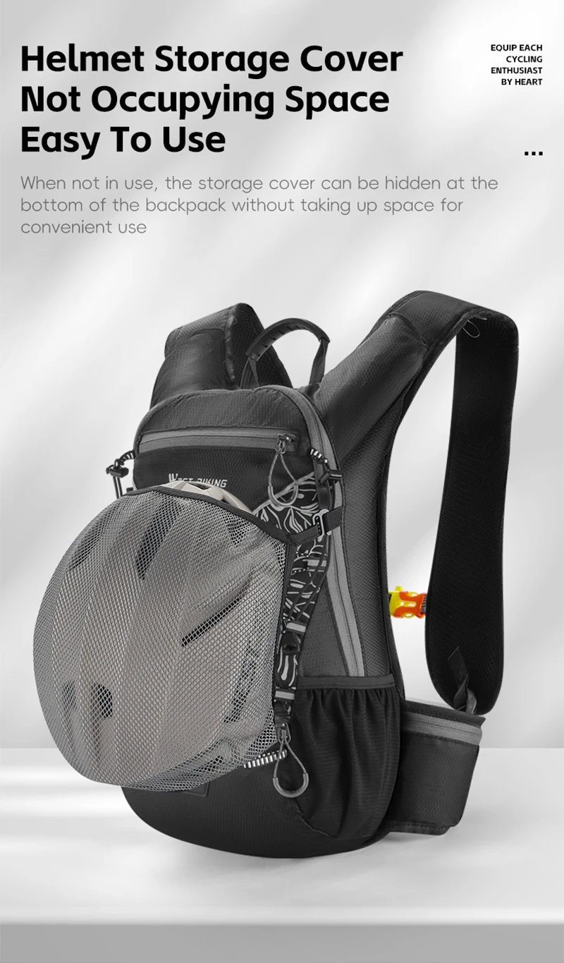 WEST BIKING Fahrradrucksack 16L Große Kapazität Outdoor Sport Klettern Wandern Fahrradtasche Ultraleichter Reise-Hydrations-Rucksack – Detail 5