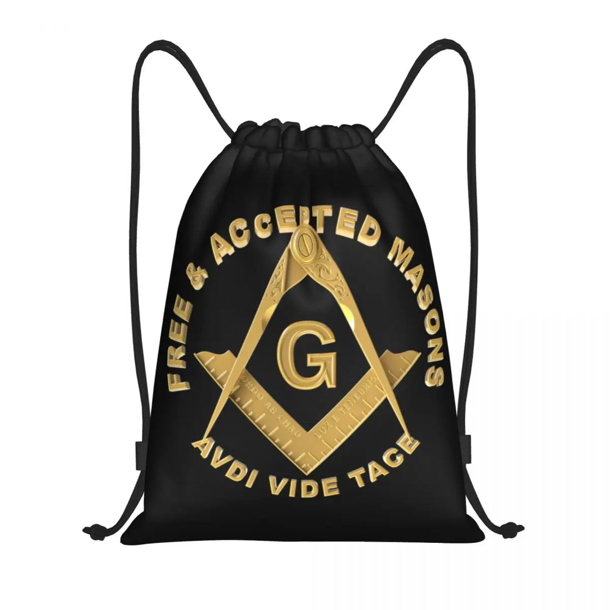 Masons Masonic Freemason Drawstring Backpack Sports Gym Bag for Women Men Mason Freemasonry Training Sackpack