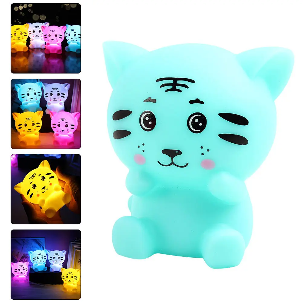 

1 шт. очаровательный ночник с уникальным дизайном тигра к Китайскому Новому году, маленькая лампа для дома, общежития, декора рабочего стола