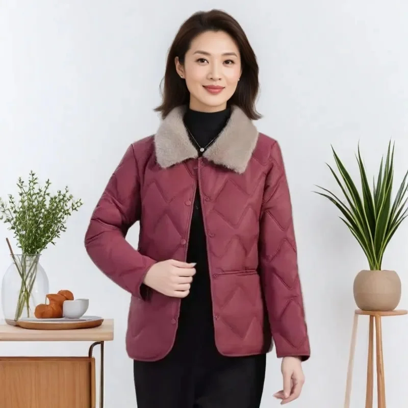 

Женская куртка из искусственной кожи, одежда на хлопковой подкладке, теплое пальто с меховым воротником, короткая куртка на хлопковой подкладке, утолщенная модная куртка на хлопковой подкладке