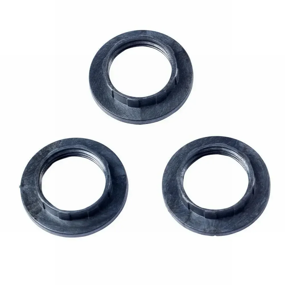 3Pcs Plastic Light Shade Collar Ring Adaptor E14 Lamp Bulb Holder Thread Lampshade Collar Black White