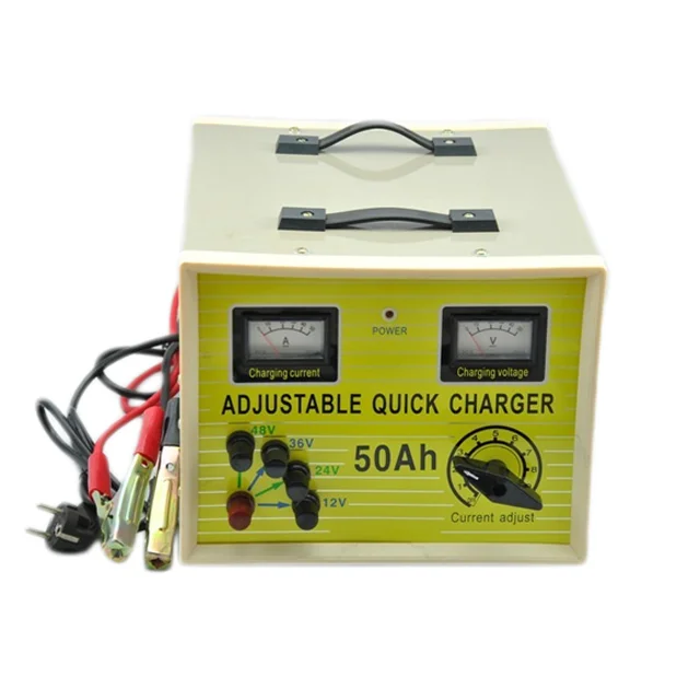 50A 24V GEL Lead Acid Car Battery Adjustable 12V 24V 36V 48V Lead Acid Digital Battery Charger