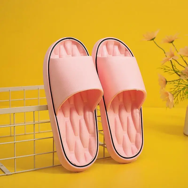 Modische superleichte Damen-Hausschuhe, rutschfeste EVA-elastische Schuhe, bunte Turnschuhe in der Tür, Badezimmer-Flip-Flops – Detail 20