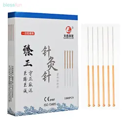 New Arrival Red Copper Handle Chinese Medicine  Acupuncture Needle Electroacupuncture Filiform Needle Beauty 100Pcs/Box