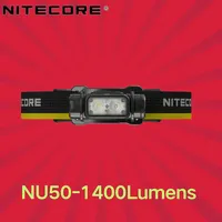 NITECORE NU50 21700 USB-C Rechargeable Headlamp 1400 Lumens Powerful Lightweight White Red Light Headlight