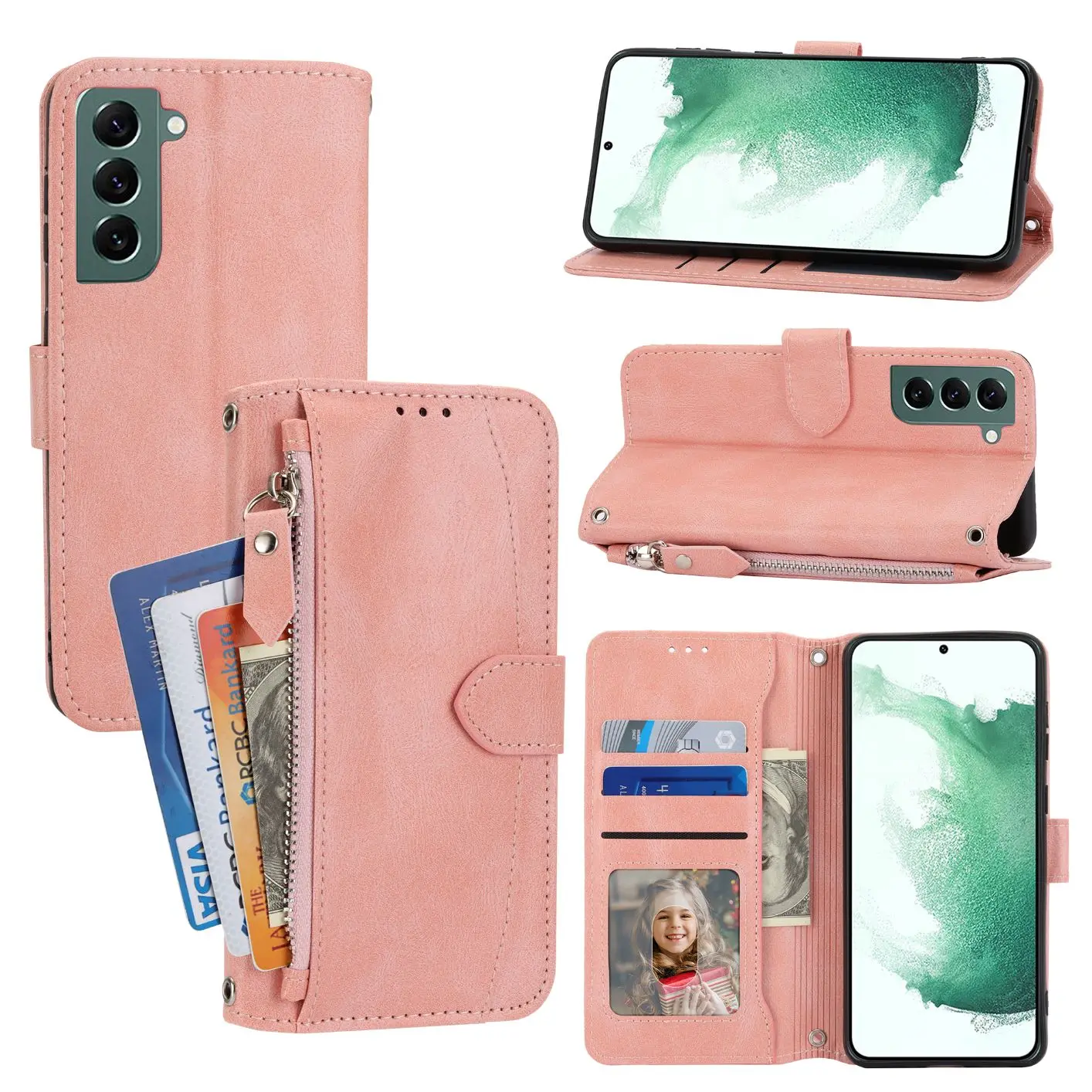 

Leather Case Flip Anti-fall Phone Case for Samsung Galaxy S21 S21PLUS S21ULTRA S22(5G)S22 PLUS(5G)S22ULTRA(5G)S23 S23PLUS