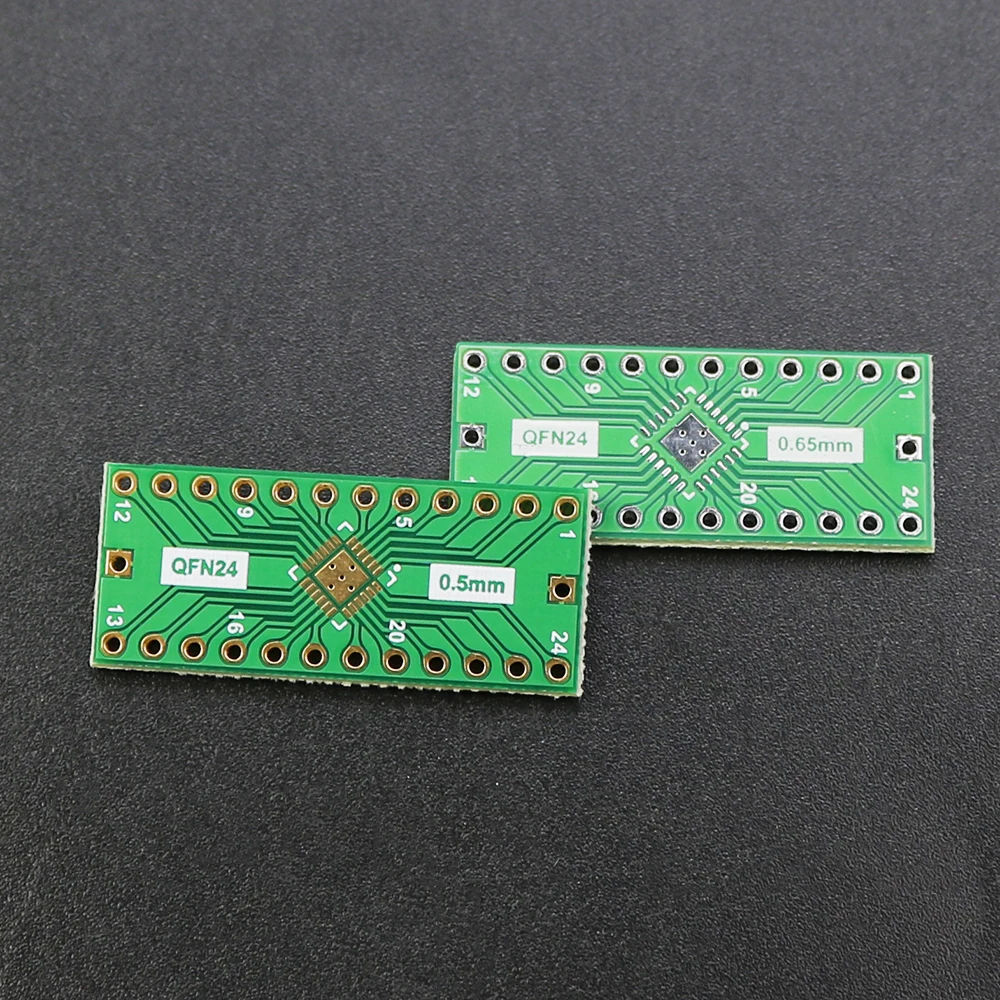 1pcs QFN24 Transfer Board Adapter PCB Pinboard SMD to DIP24 DIP Pin IC Test Plate 0.5mm 0.65mm 2.54mm Pitch Converter Socket