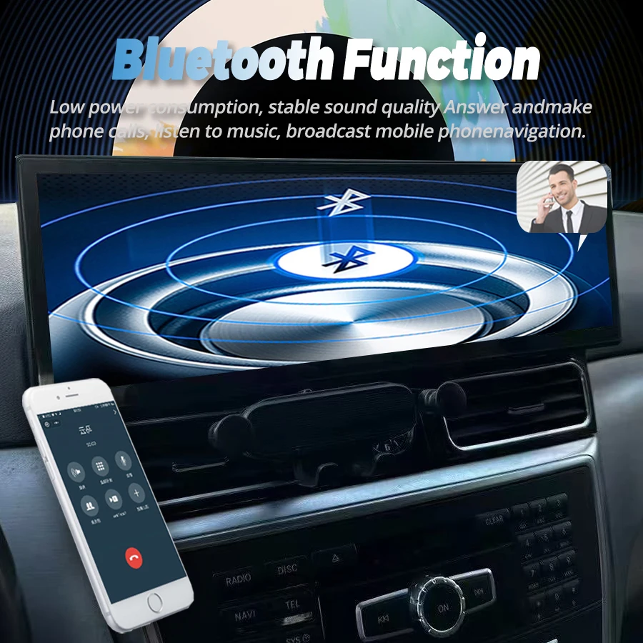 14.9 بوصة راديو السيارة أندرويد سيارة مشغل وسائط متعددة شاشة لاسلكية Carplay GPS لمرسيدس بنز Ml GL W166 X166 2012-2018