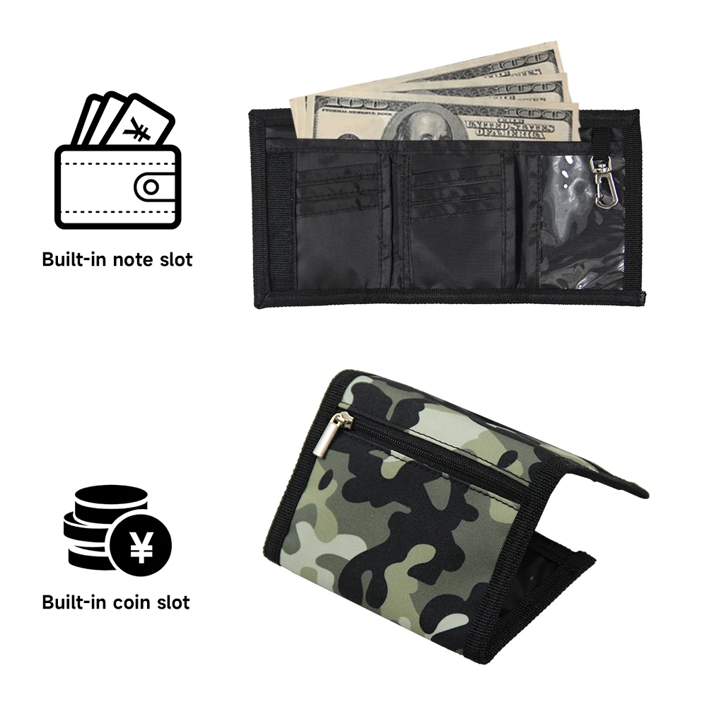 Camouflage  Wallets  For Men, Women and Kids Card Holder   Mini Wallet  Coin Money Bag Folding Wallet Gift