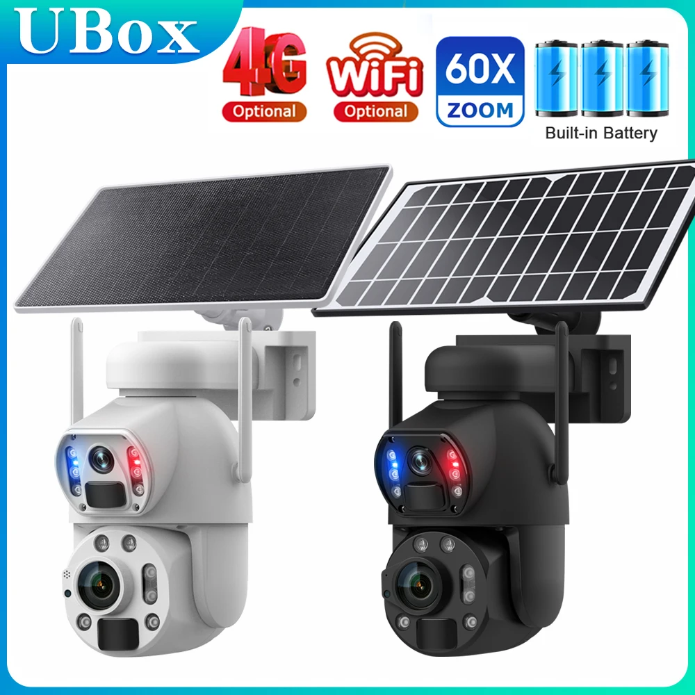 

SHIWOJIA 6K 12MP 60X Zoom 4G Солнечная камера 4G Двойной объектив Двойной экран Обнаружение человека Автоматическое отслеживание Открытый WIFI CCTV UBox
