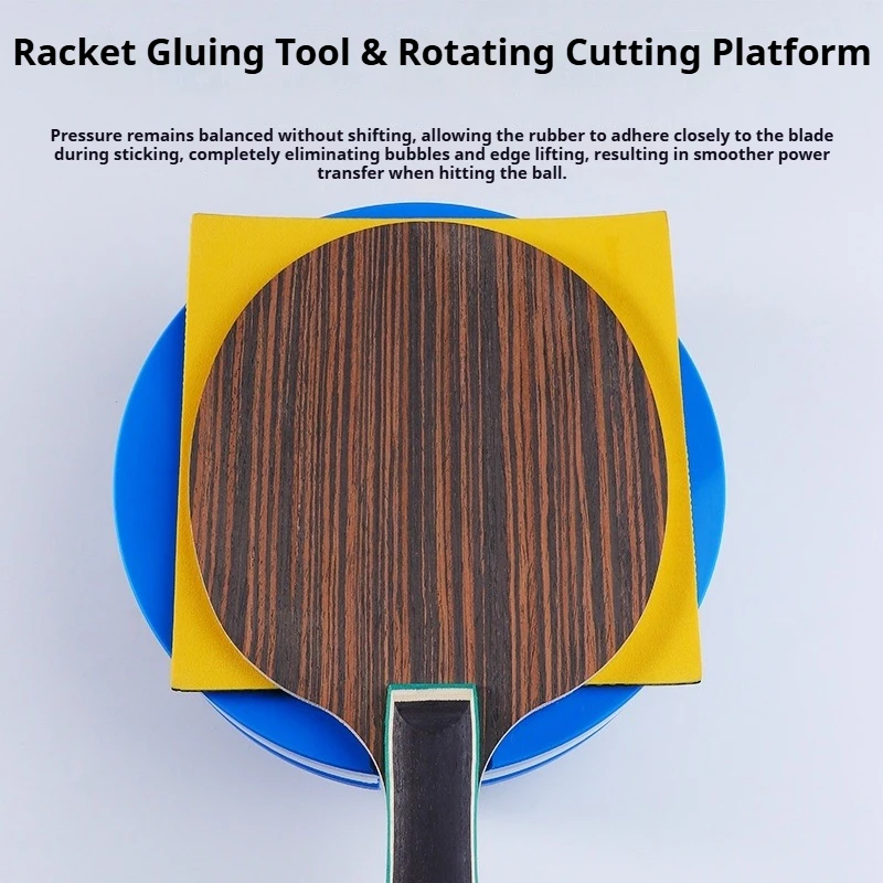 2-in-1 Professional Table Tennis Bat Press Machine Rubber Cutting Platform Multi-Function Fixing Tool for Table Tennis Rackets
