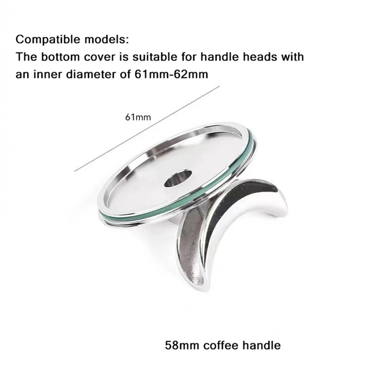 DT19 58mm Removable Double Spout Coffee Filter Portafilter Adapter 304 Stainless Steel 2-in-1 Espresso Splitter