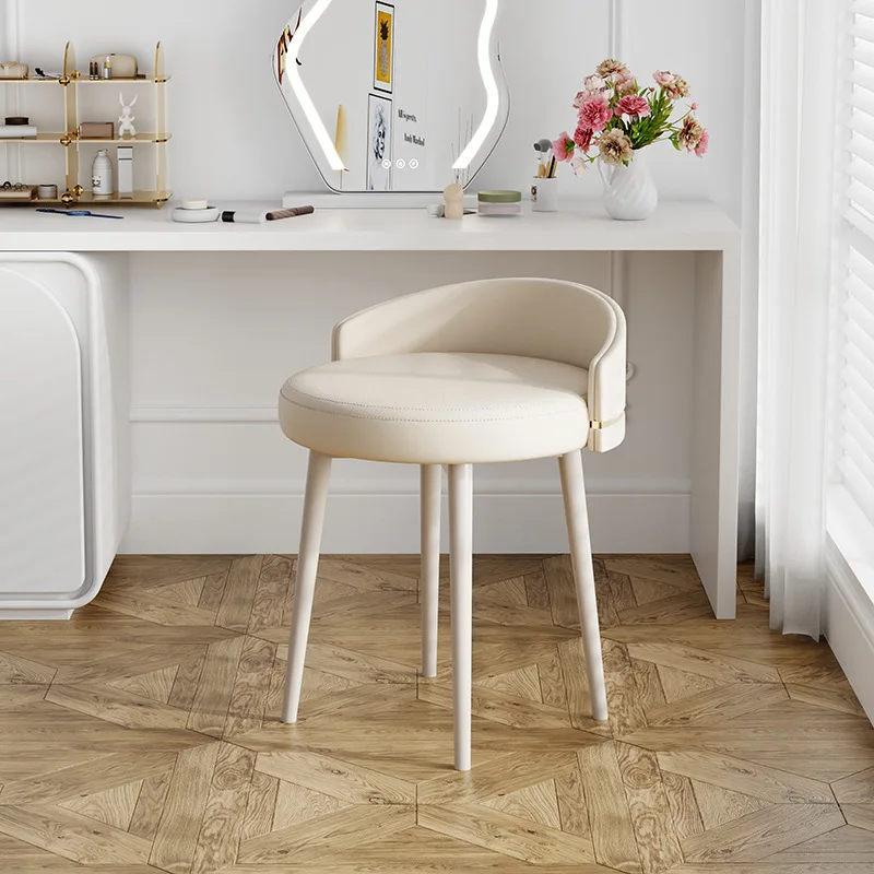 

Home simple Internet celebrity dresser chair girls bedroom manicure rotating round stool cream wind small stool