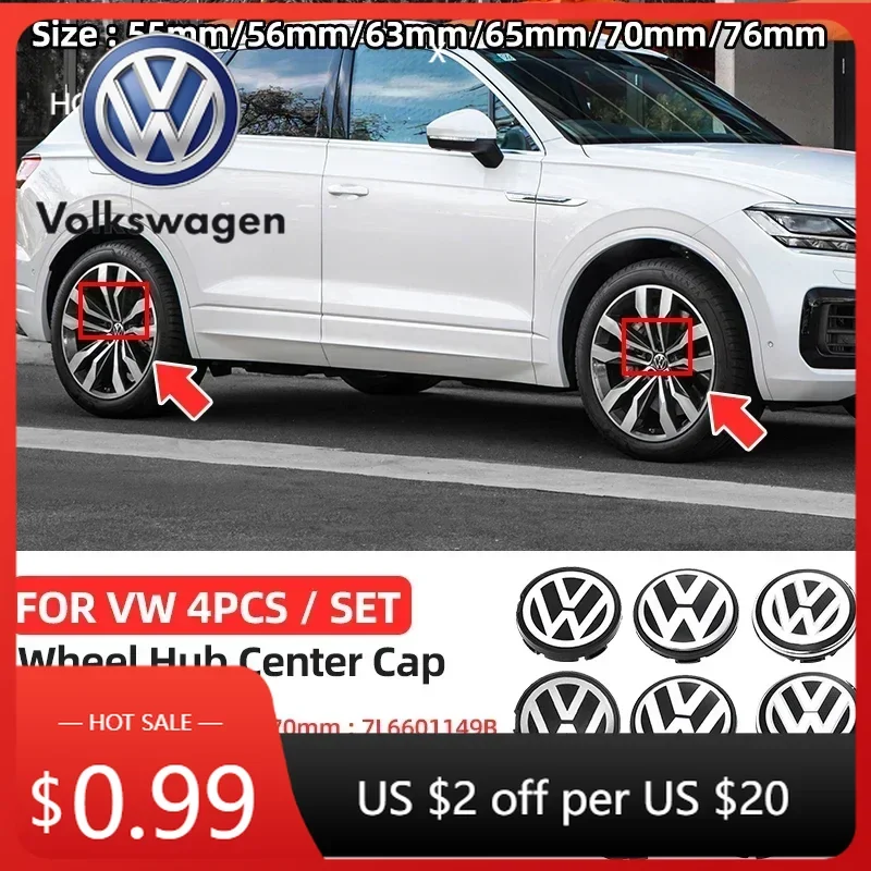 

Для VOLKSWAGEN VW 2025: Комплект из 4 колпаков на ступицы колес (63 мм, 56 мм, 65 мм, 70 мм) для VW POLO, аксессуары для стайлинга автомобиля, эмблема для VW