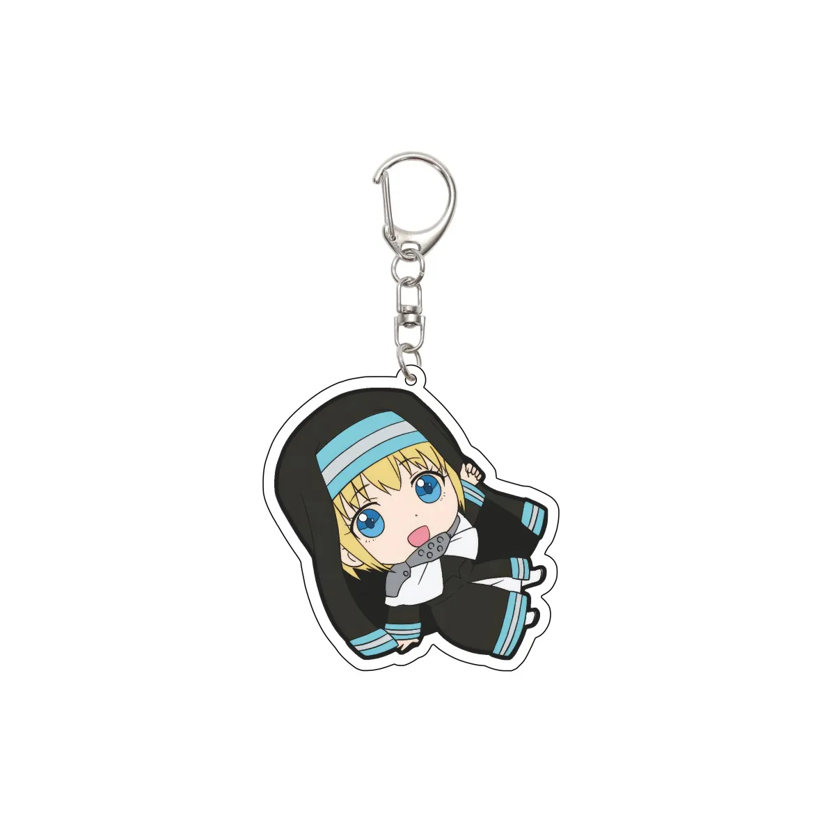 55MM Anime Fire Force Keychain Shinra Kusakabe/Arthur Boyle/Akitaru Obi  Key Chain Acrylic Model Plate Christmas Gifts