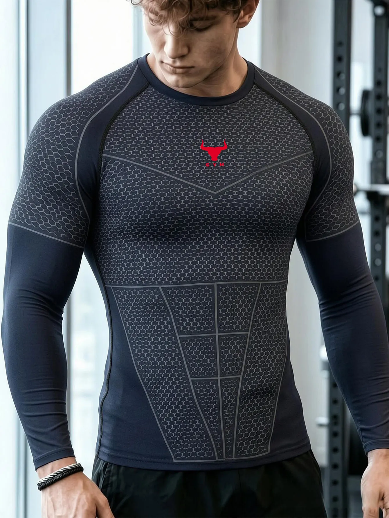 Summer Short Sleeve Compression Shirt Men Sports Top Running T Quick Dry Gym Workout Clothing Sun Protection Long