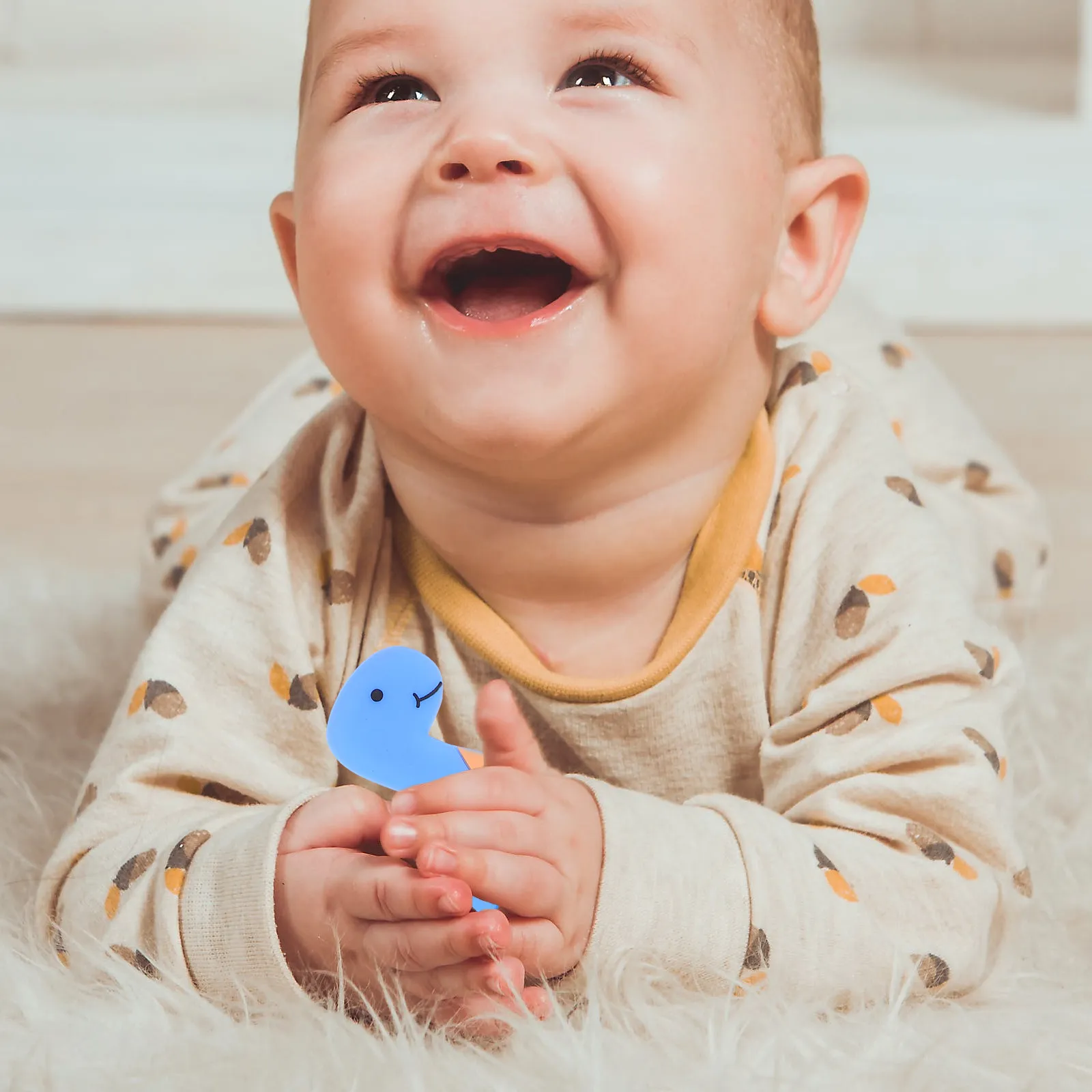 

3Pcs Dinosaur Baby Teether Soft Silicone Infant Chewing Pain Relief Teether for Molar Training Self-Soothing Plaything