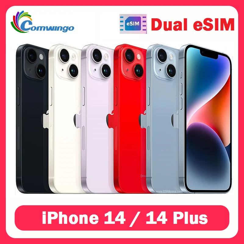 yZ[zApple iPhone 14 / 14 Plus 6GB RAM 128/256GB ROM č fAeSIM OLED Face ID NFC A15 5G gѓdb iphone14 14plus