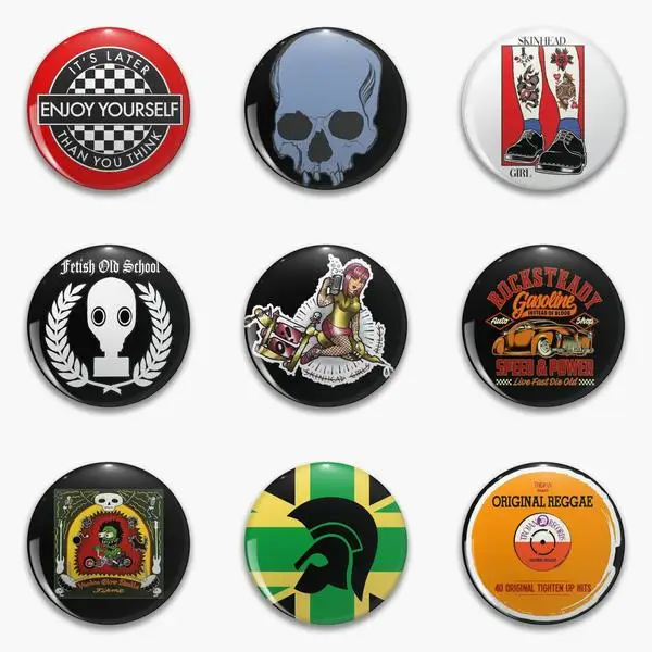 Old School Skinhead Spirit Of Northern Soul Ska It Soft Button Pin Customizable Funny Cartoon Lover Metal Collar Hat Creative