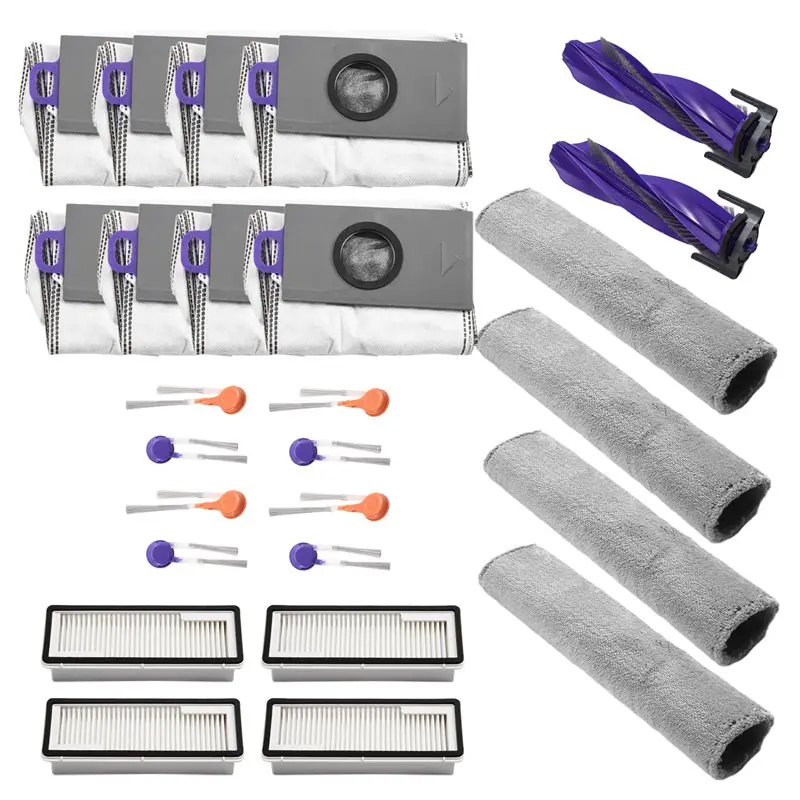 

Запасные части для Narwal Flow — основная щетка, боковая щетка, HEPA-фильтр, салфетки для уборки и мешки для сбора пыли —【A70Z Faf】