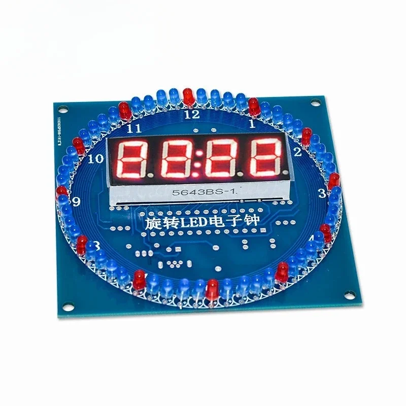 5pcs DS1302 Rotating LED Display Alarm Electronic Clock Module DIY KIT LED Temperature Display For arduino