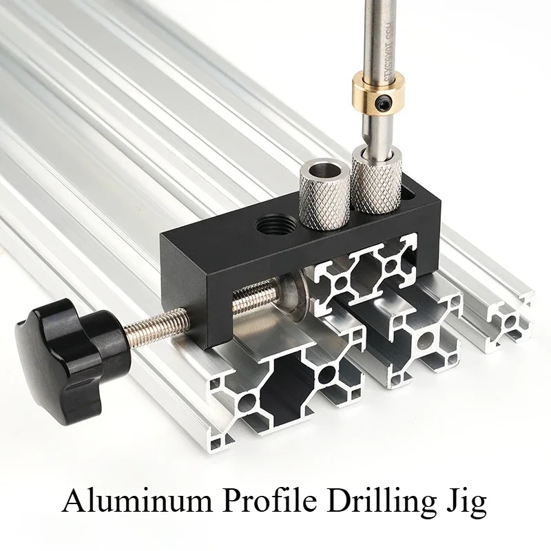 

Universal Aluminum Profile Drilling Jig Assistant 2020/ 40 3030/ 60 Profile Drilling Positioning Jig DIY Tool Clamps Hand Tools