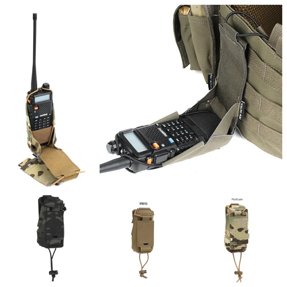 UV5R UV82 Walkie Talkie Bag Belt Molle Radio Bag Tactical Vest Real Person CS Hunting Handheld Radio Bag