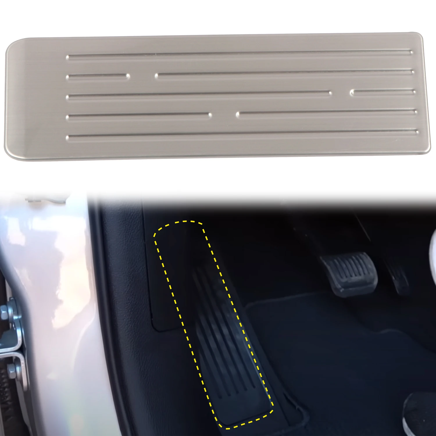 For Jeep Grand Cherokee L 2021-2022/ Grand Cherokee 2022 Car Accessories Stainless Steel Foot Pedal Pedals Pad Cover Trim 1pcs