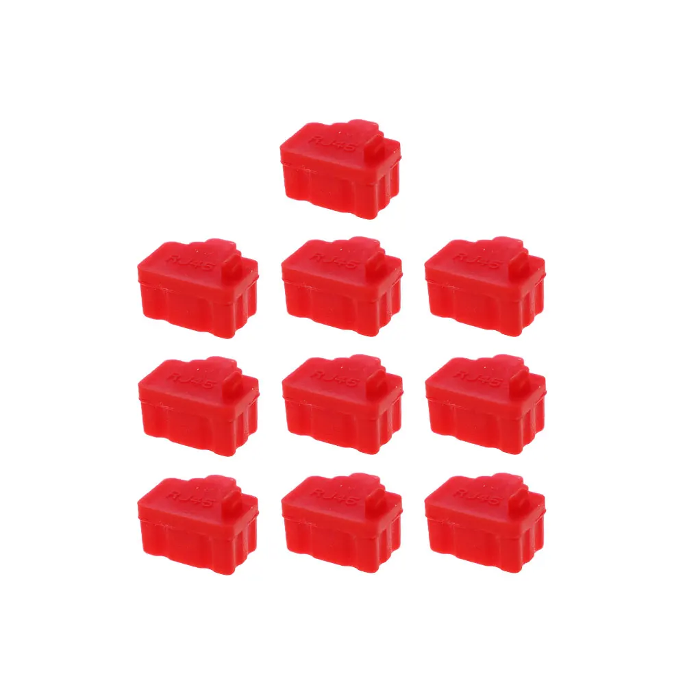 JCD 10PCS Silicone Anti Dust Plug For Laptop LAN Cable Stopper Desktop Router Universal Dustproof RJ45 Interface Cover