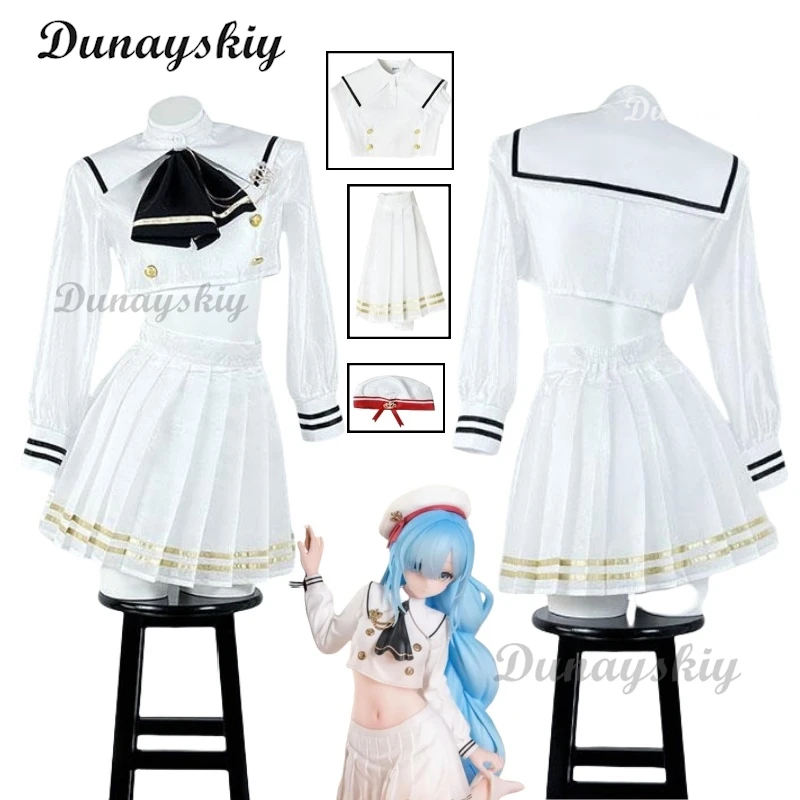 

Game Anime Sailor Uniform Azur Lane Janus Sexy JK School Uniform Official Cosplay Costume Sexy Summer Skirt