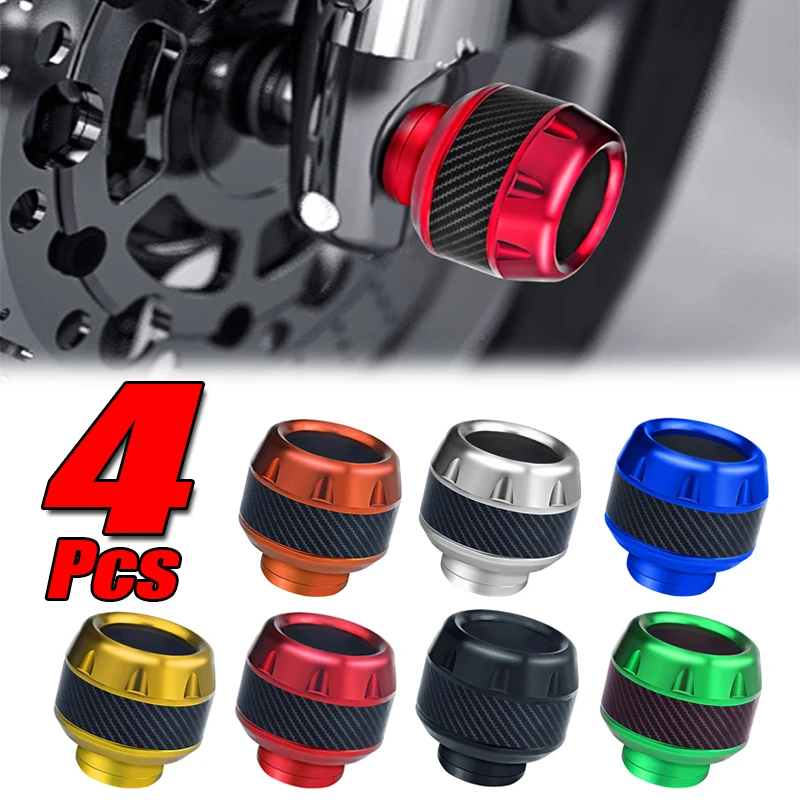 4 pçs liga de alumínio motocicleta crash protector scooter roda garfo dianteiro quadro caindo almofadas proteção sliders moto exterior