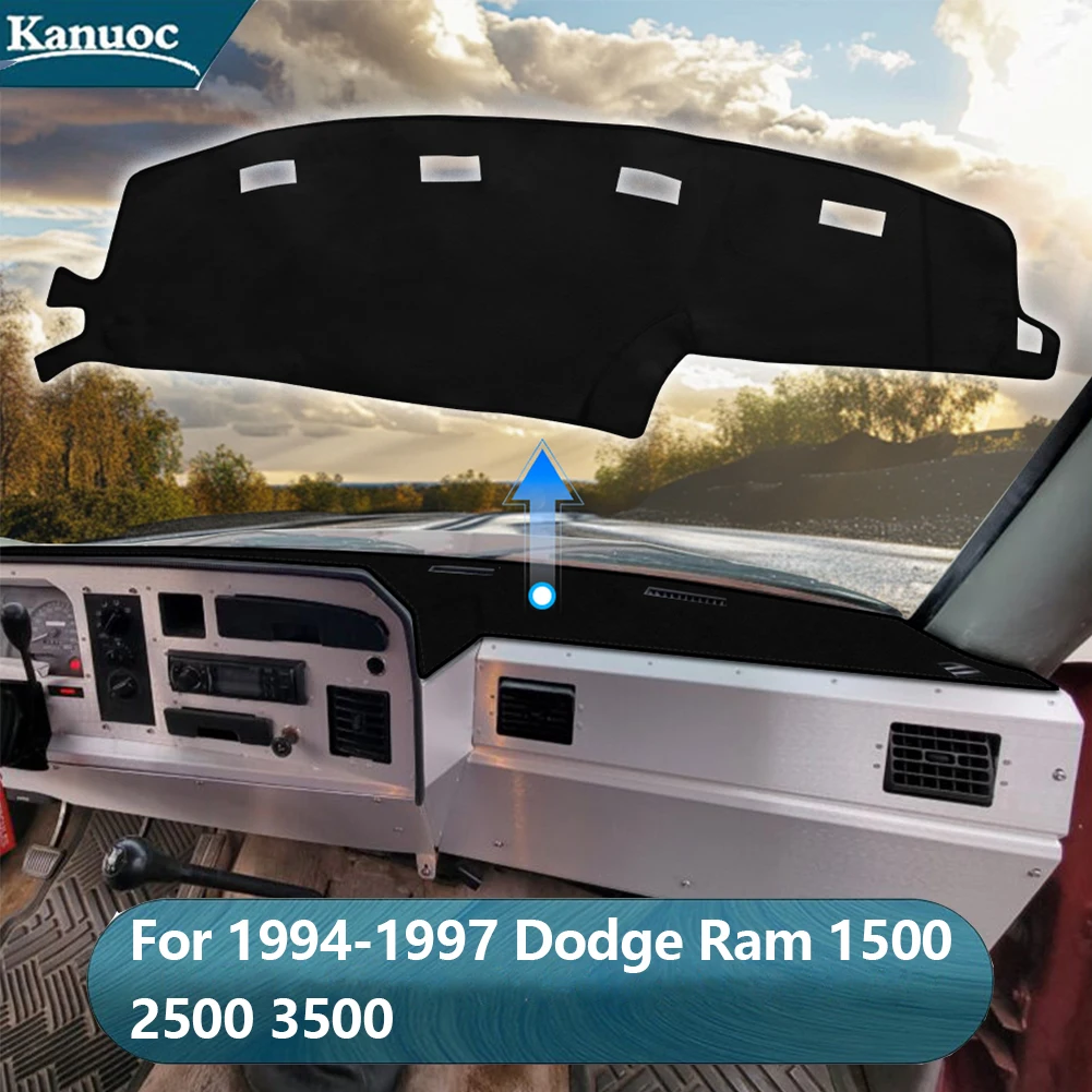 

Car Dashboard Cover Dash Protect Mat Pad For 1994-1997 Dodge Ram 1500 2500 3500 Sunshade Dashmat Carpet Rug Car Accessories