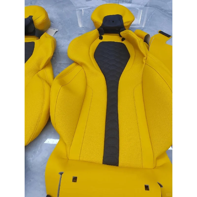 Hongsheng Customizable Carbon Fiber & PU Leather Racing Bucket Seats Car Interior Accessories for Sport Style Sponge Seat Cover