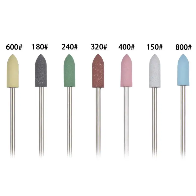 Rolabling 28 Types Rubber Silicone Nail Drill Bit Milling Cutter Polishing Tools Nail Buffer Bits Manicure Drill Accessories