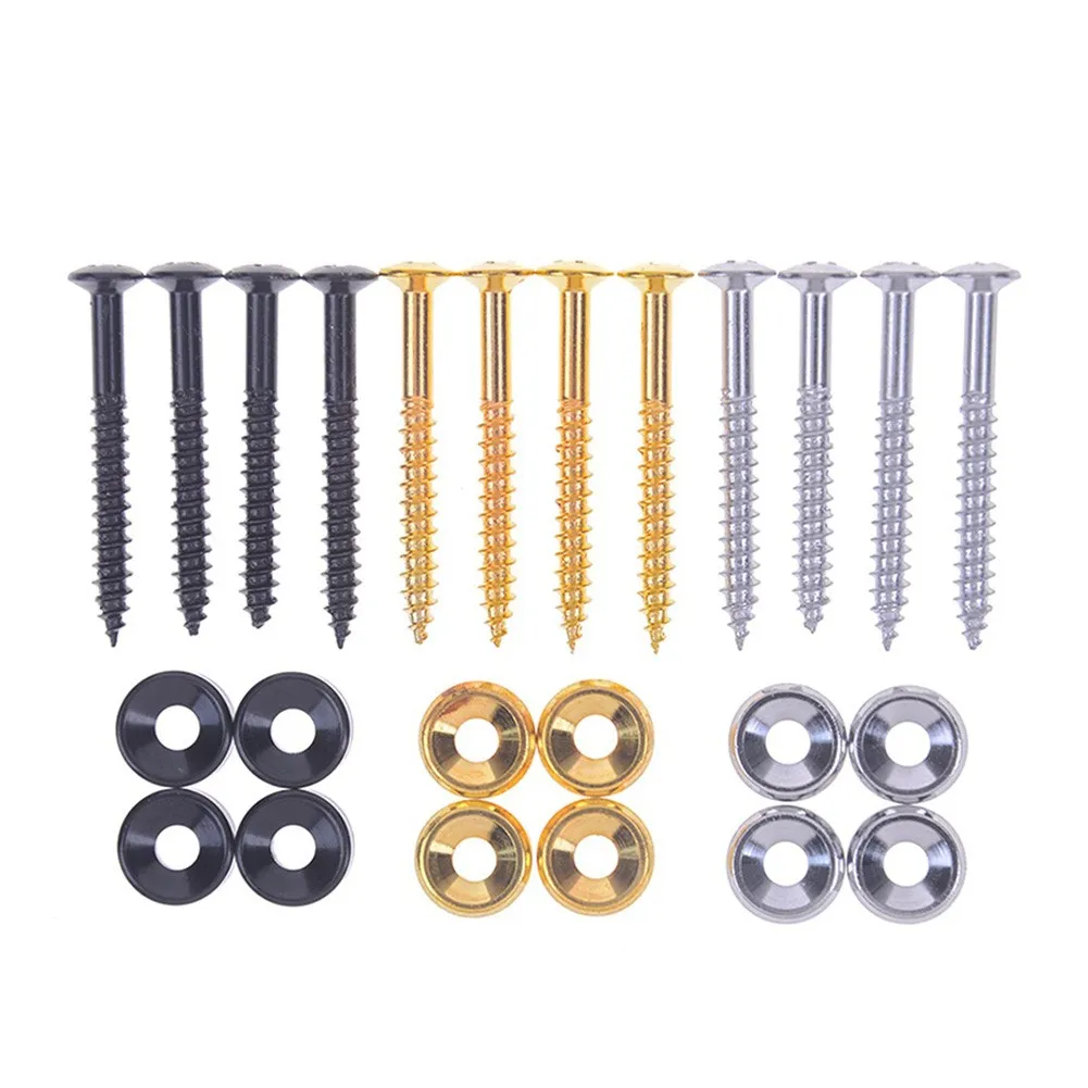 Joint Ferrule Screw 4 Set Plate Bushings&Bolts Electric Guitars Instrument Mounting Neck 14 Mm Diameter Basses