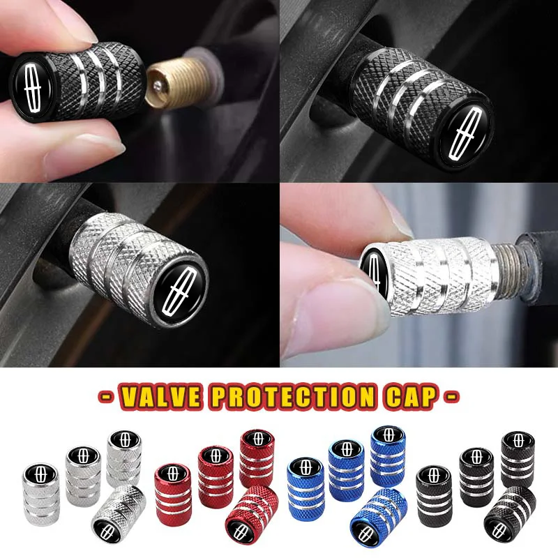 Tapa de Válvula de Neumático para Automóvil Lincoln, de Aleación de Aluminio a Cuadros, Accesorio para Auto, Compatible con Mondeo, MKC, MKZ, MKX, MKT, Aviator, Navigator