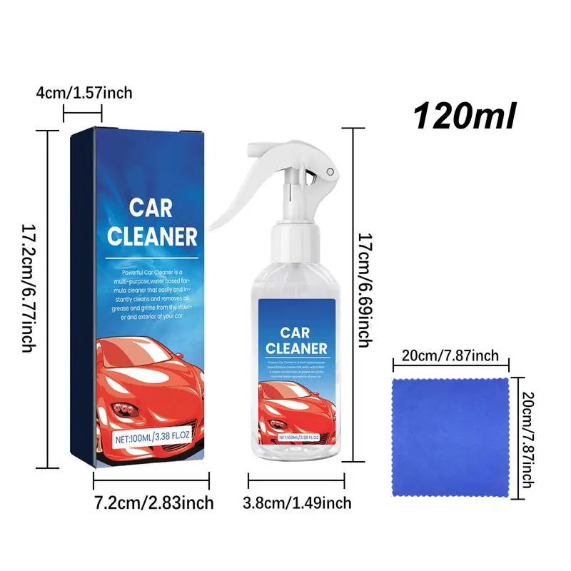 100ml Car Interior Detergent Spray Automotive Interior Seat Cleaner Stain Remover Vehicle Seat Cleaner Car wash supplies