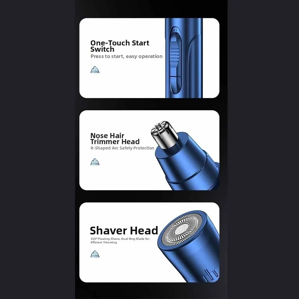 ماكينة تشذيب شعر الأنف الكهربائية القابلة لإعادة الشحن، محرك عالي السرعة، مزيل شعر الأنف، ماكينة تشذيب شعر الأذن الفعالة وغير المؤلمة #6