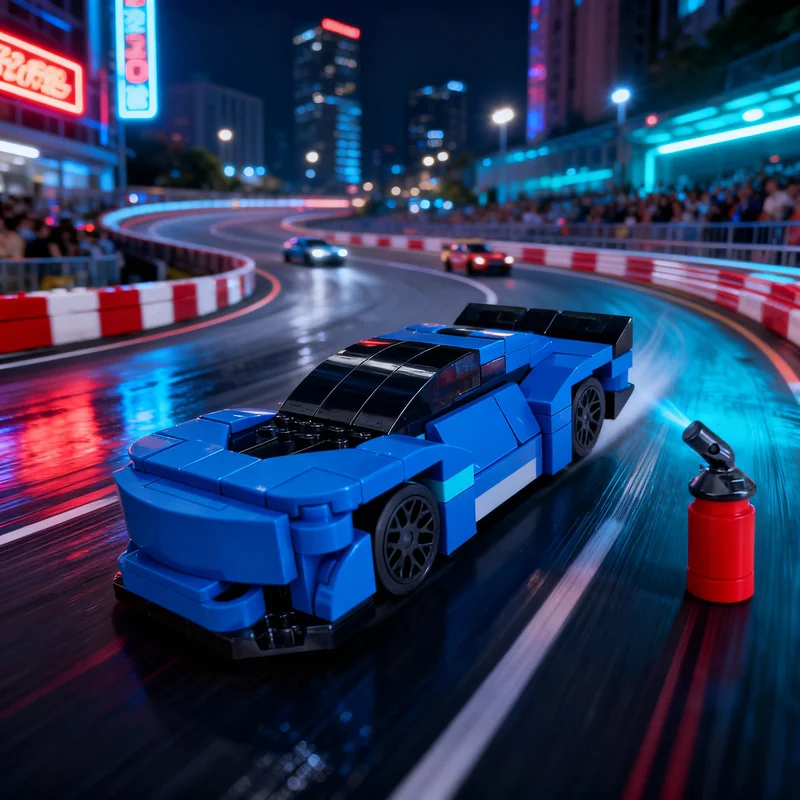 

119pcs MOC Tiny Chevroleteed Camarosn Race Car City Champions Model Building Blocks Architecture Toys Christmas Gifts Idea