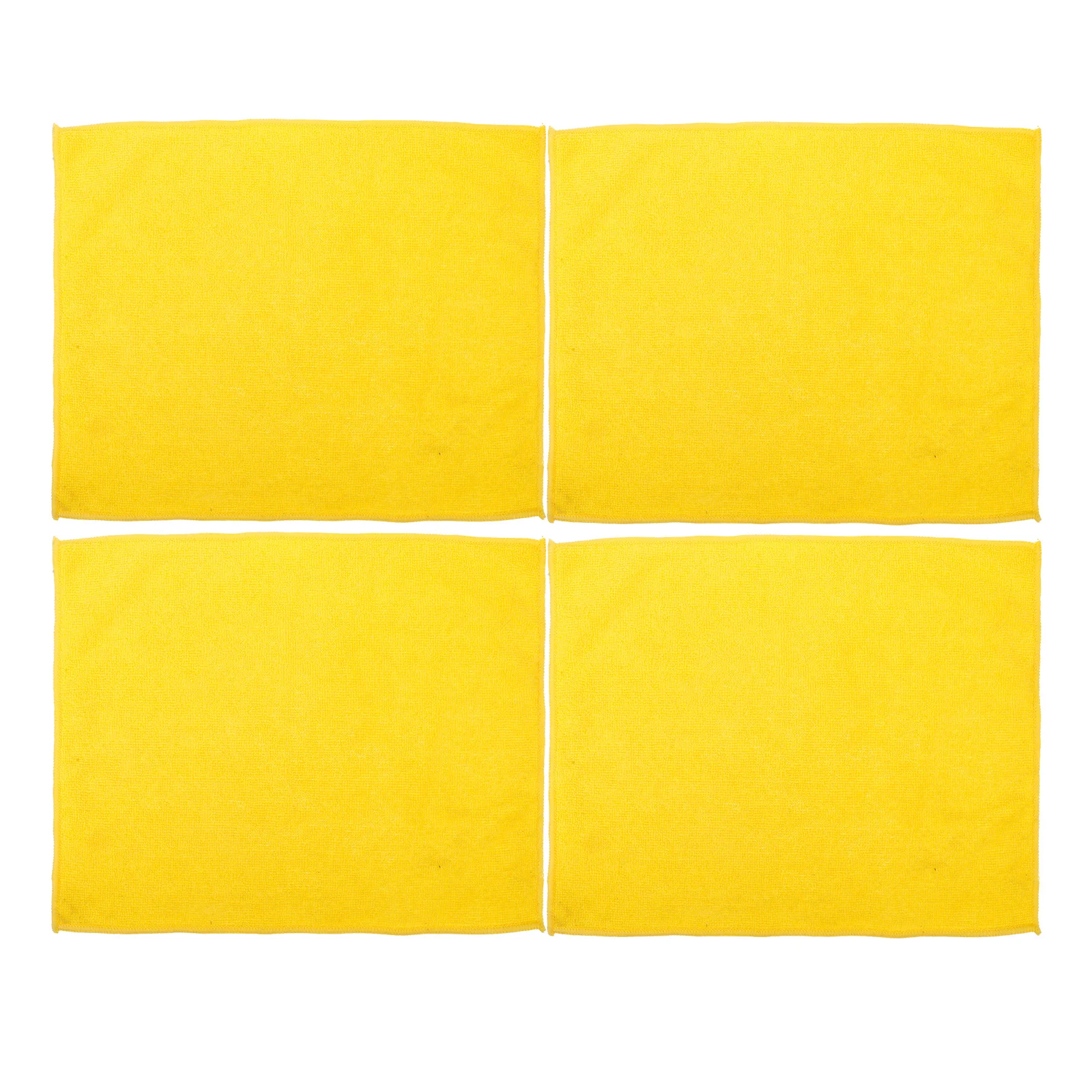 

4 Pcs Yellow Kitchen Dish Kitchen Dish Towels Towels Set 30x38cm Microfiber Cleaning Drying Bathing Multipurpose