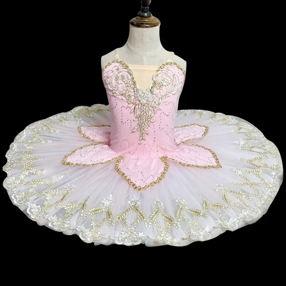 Adult Kids Classic Professional Ballet Tutu White Swan Lake Pancake Tutu Ballerina Party Dance Costumes Ballet Dress Girls Women