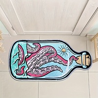 VIKAMA Water Bottle Octopus Carpet Home Decor Sofa, Bedside, Entrance Hall, Bathroom Anti-slip Floor Mat Soft and Noise-reducing