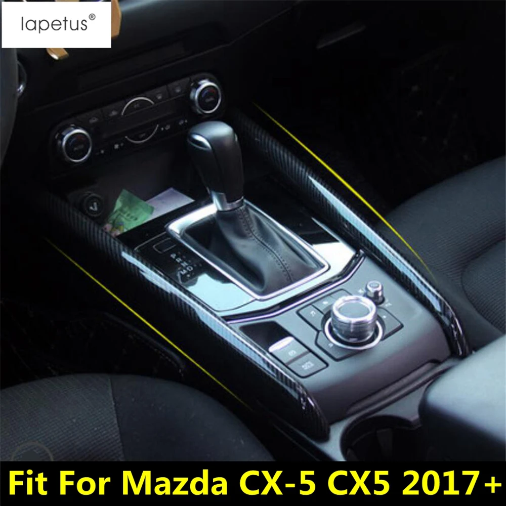 

Central Control Shift Gear Box Panel Strip Decorative Sequins Cover Trim For Mazda CX-5 CX5 2017 - 2024 Carbon Fiber Accessories