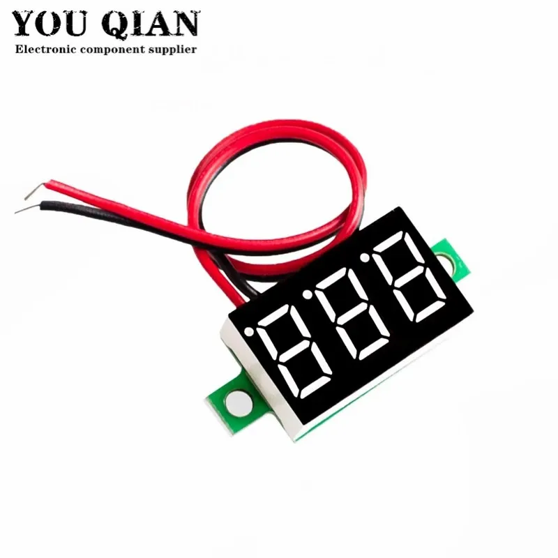 0.36 Inch 0.36 "Digitale Voltmeter Rood Groen Blauw Dc 0V-100V Drie Lijnen 3 Digit Voltage panel Meter Display Led Kleur
