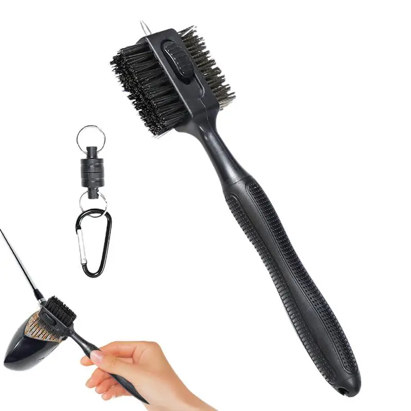 Golf Cleaning Brush Groove Cleaner For Golf Brush Golf Club Brush Groove Cleaner With Magnetic Keychain Oversized Brush Head