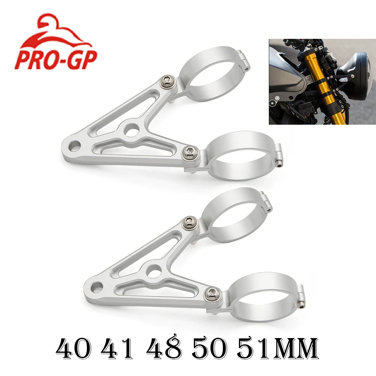 Aluminum Motorcycle Brackets Accessories Headlight Mount Bracket 40 41 48 50 51MM For Suzuki Kawasaki Honda