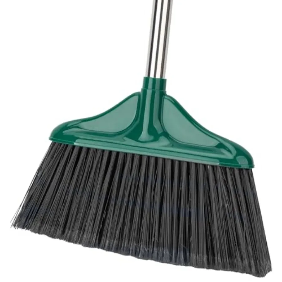 

Broom Outdoor Indoor Commercial Broom with 50 inches Long Handle, Perfect for Home Courtyard Garage Kitchen Office Lobby Room F