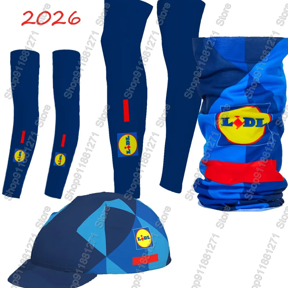 Lidl Cycling Team 2026 Calentadores de piernas Protección UV Calentador de brazos para ciclismo Manga de pierna para bicicleta de carretera MTB